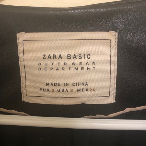 Zara Peplum Faux Leather Jacket - Picture 3 of 3